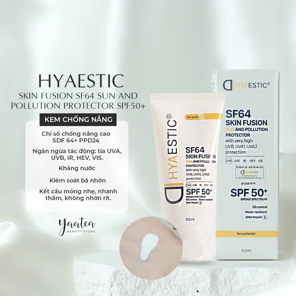 Kem ChốnG Nắng Hyaestic SF64 Skin Fusion 50ml CT - Ảnh 2